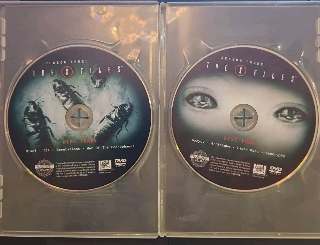The X-Files Complete Third Season (DVD) Missing Disc 1 [Discs 2,3,4,5,6 Only]