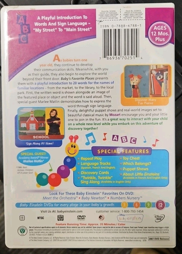 Baby's Favorite Places (DVD) New Sealed