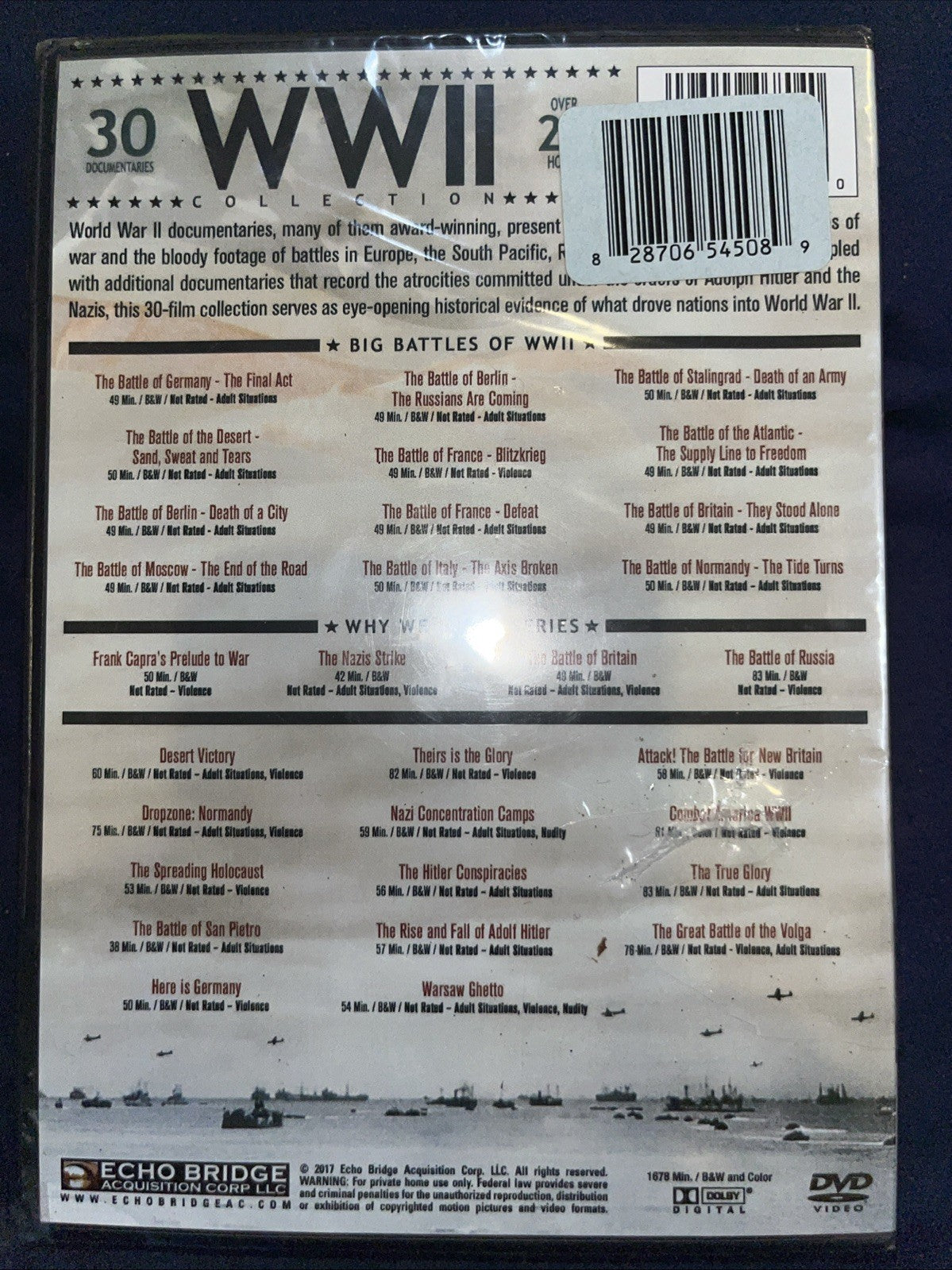 WWII Collection Brothers In Combat DVD NEW SEALED 30 Documentaries History 2017