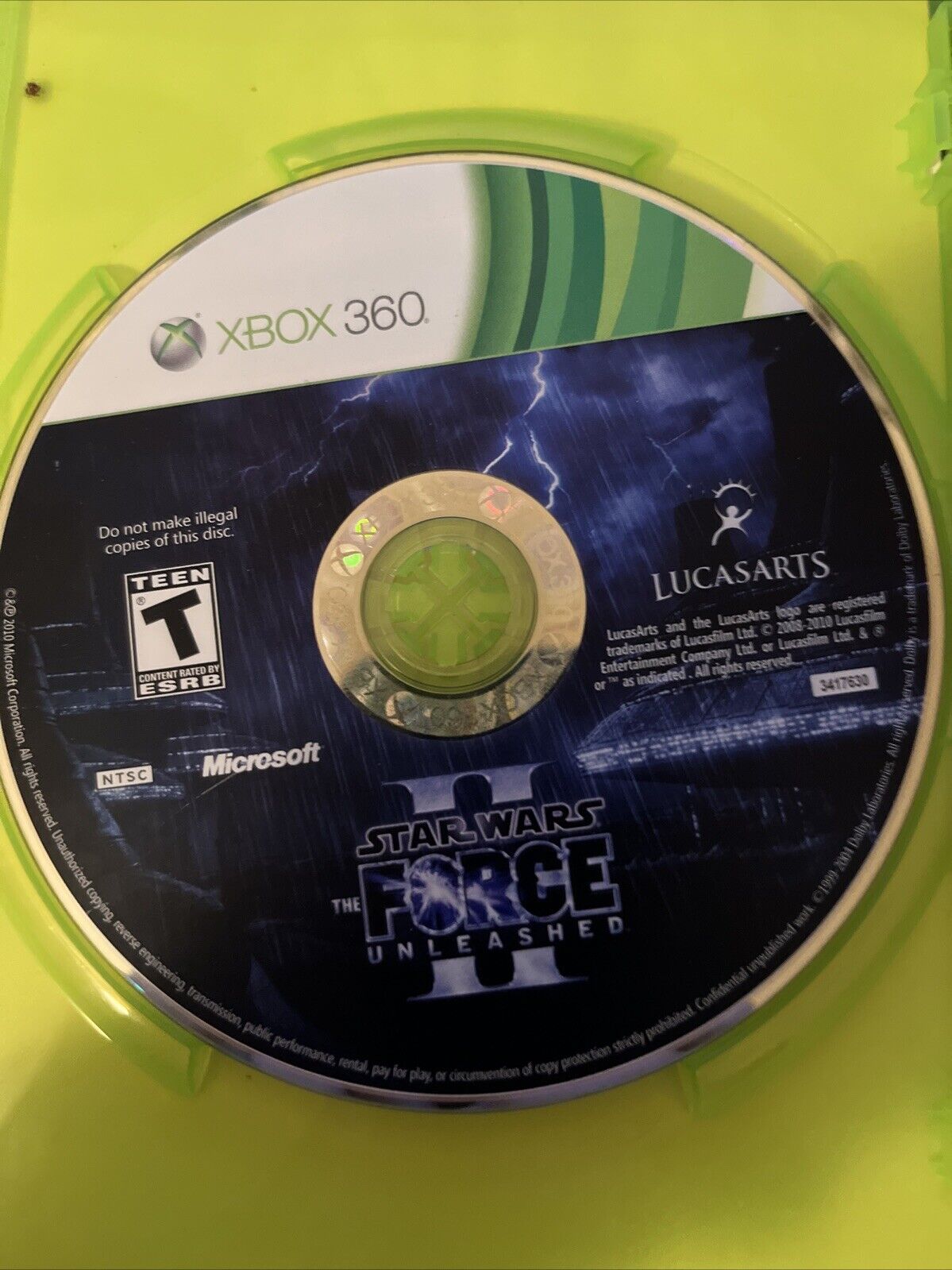 Star Wars: The Force Unleashed II (Xbox 360) new case. tested. No scratches.