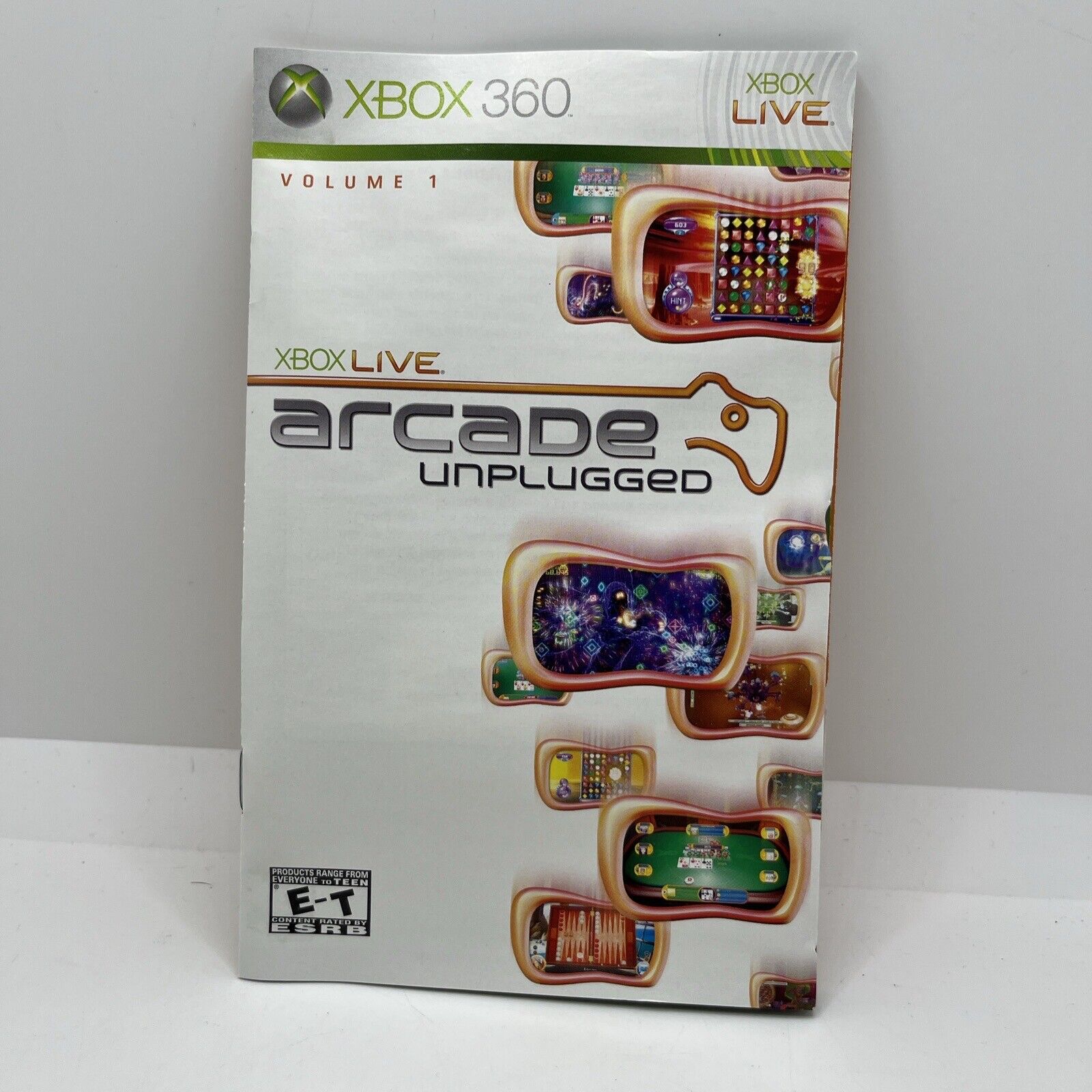 Xbox Live Arcade Unplugged Vol. 1 (Microsoft Xbox 360) Artwork & Manual Only
