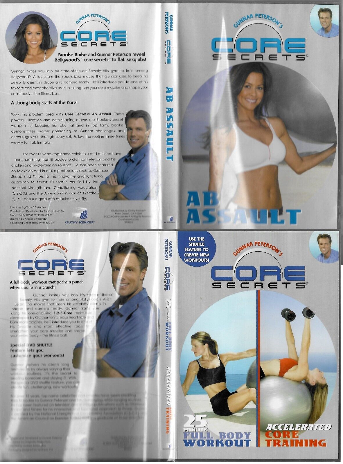 Gunnar’s Core Secrets 5 DVDs w/ Sand Weights