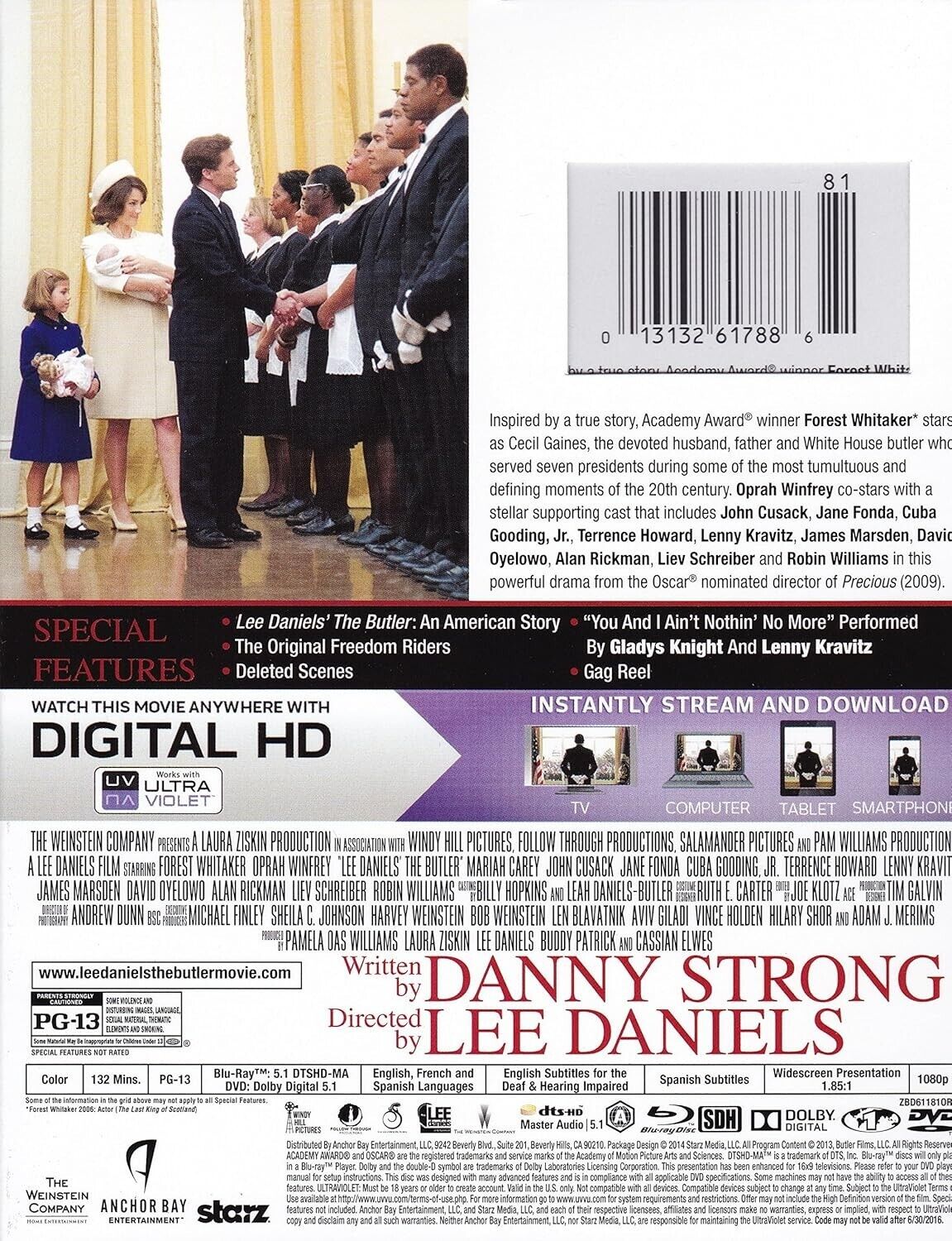 Lee Daniel's - The Butler (Blu-ray/DVD, 2014, 2-Disc Set) NEW