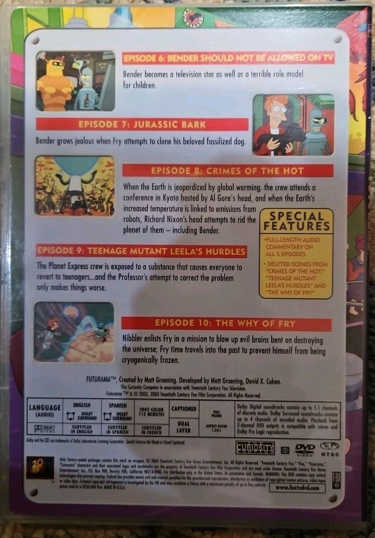 Futurama - Volume 4 (DVD, 2009, 4-Disc Set) Tested