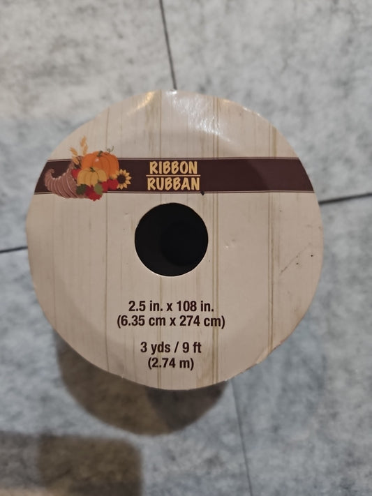 New Wired Edged Ribbon ~ Thanksgiving Fall Autumn Maple Leaves 2.5" x 108"