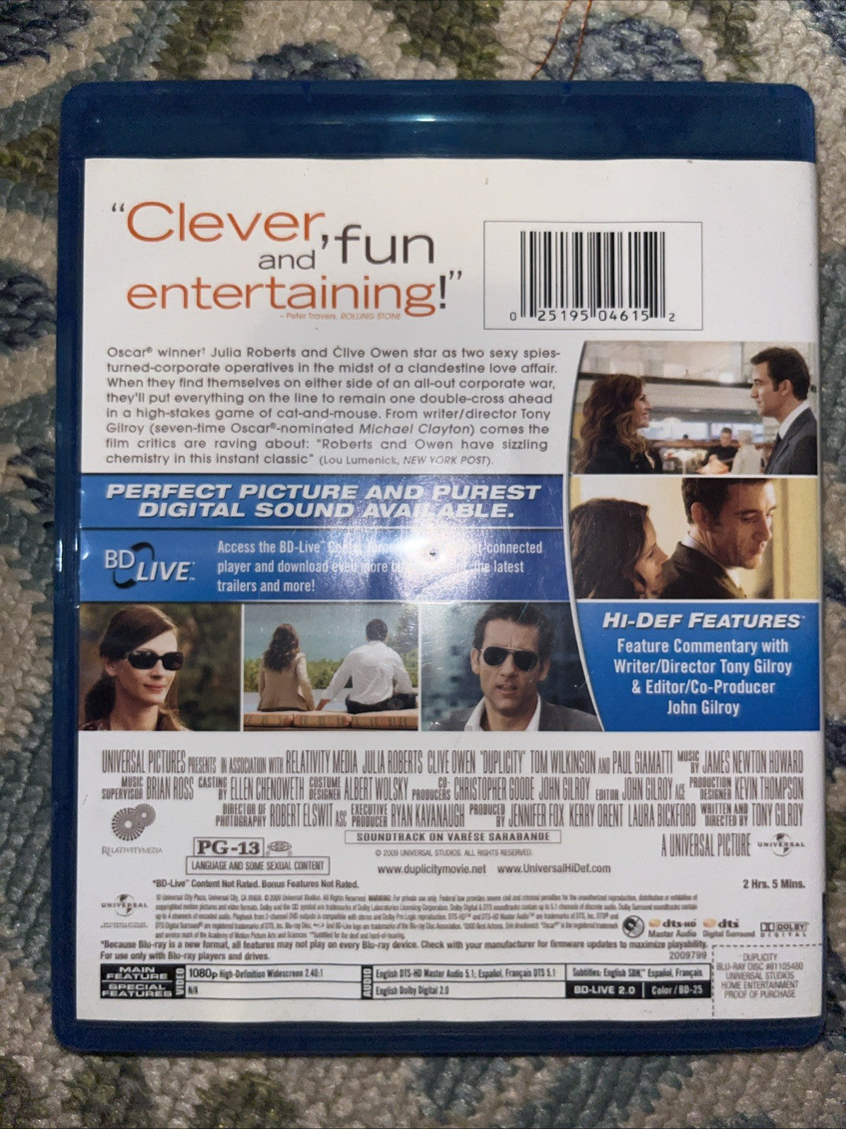 Duplicity (Blu-ray, 2009) New.  No Digital Download