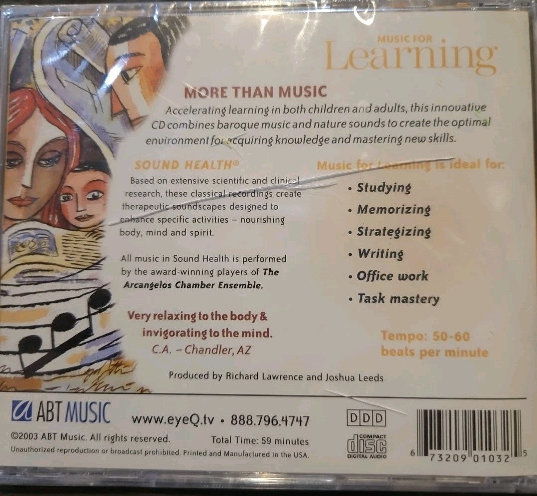 Music for Learning by Arcangelos Chamber Ensemble (CD, 2000) New Sealed