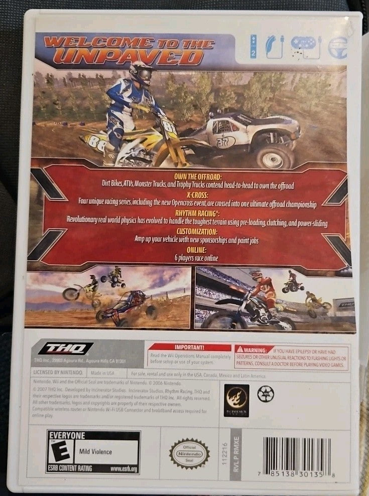 MX vs. ATV Untamed (Nintendo Wii, 2008) Tested. No Scratches. New Case.