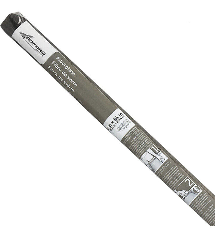 ADFORS Standard Fiberglass Window Screen, 48" x 84" Roll, Charcoal