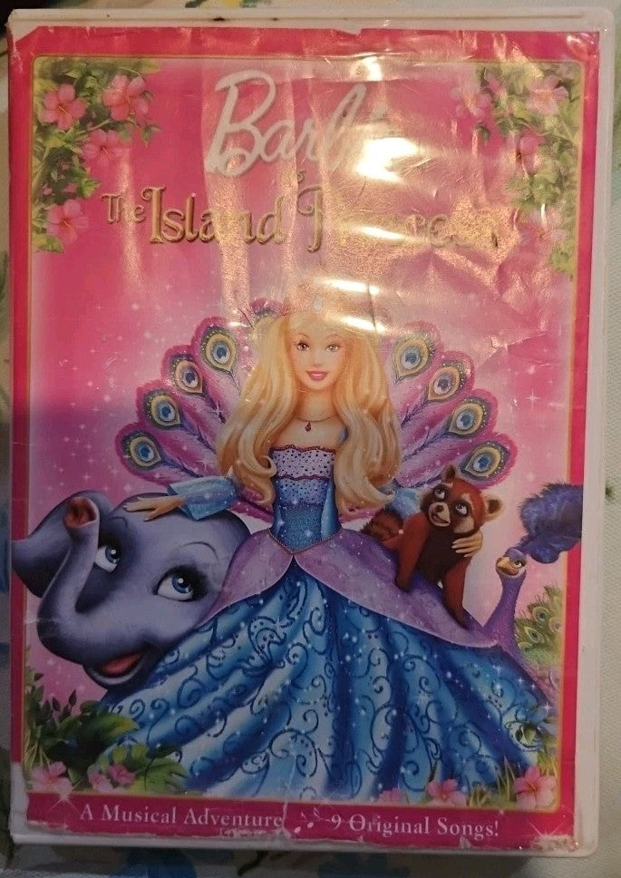Barbie as the Island Princess (DVD, 2007) Damaged Artwork. Tested. No Scratches