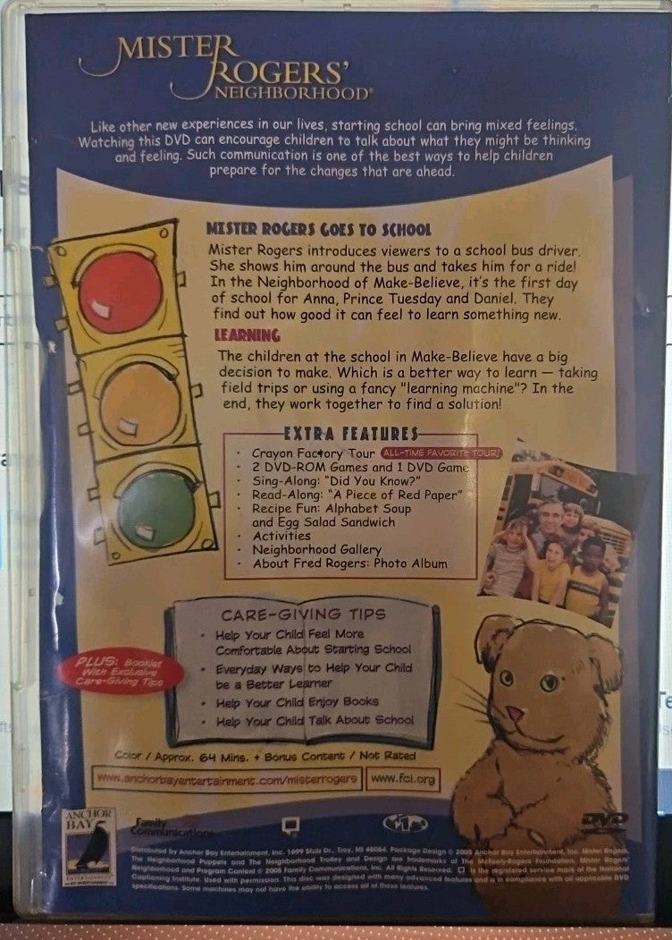 Mister Rogers Neighborhood - Going To School (DVD, 2005) Tested. Slim Case