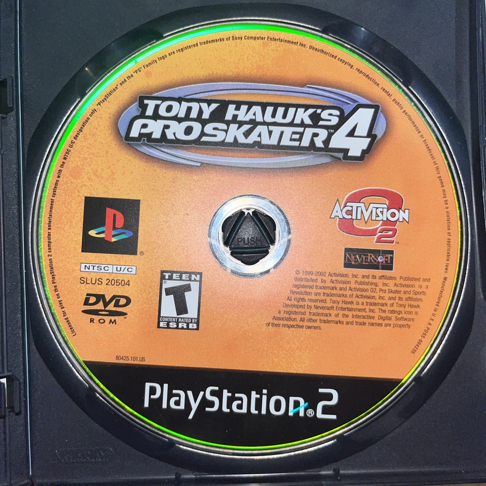 Tony Hawk's Pro Skater 4 (PS2) GameStop Case. No Manual. Tested. No Scratches