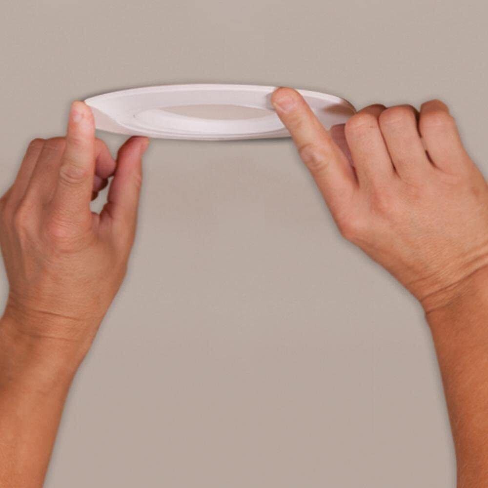 Halo 4 in. White LED Recessed Ceiling Light Retrofit Baffle Trim RL460WH930