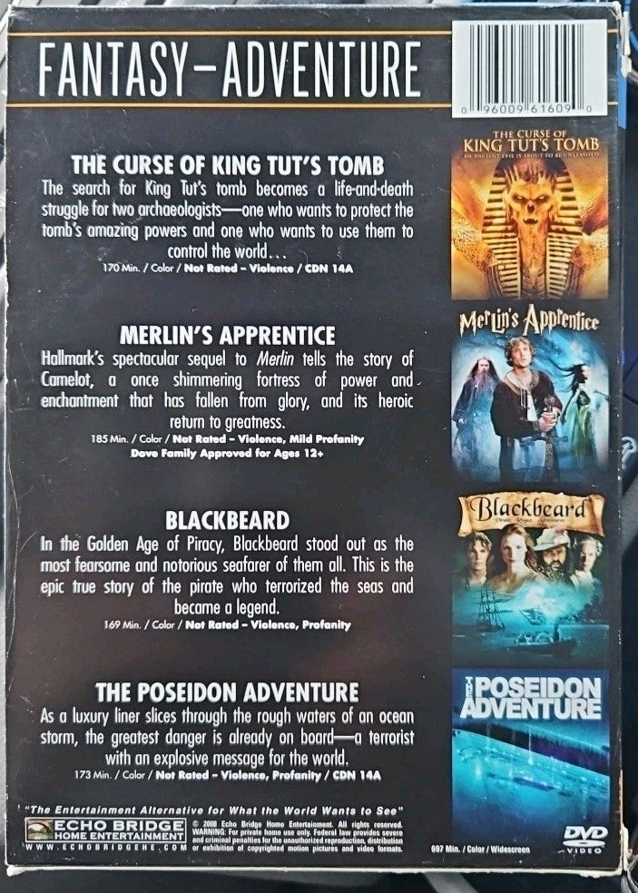 Fantasy Adventure 4 Films Collector's Set Hallmark Entertainment Echo Bridge