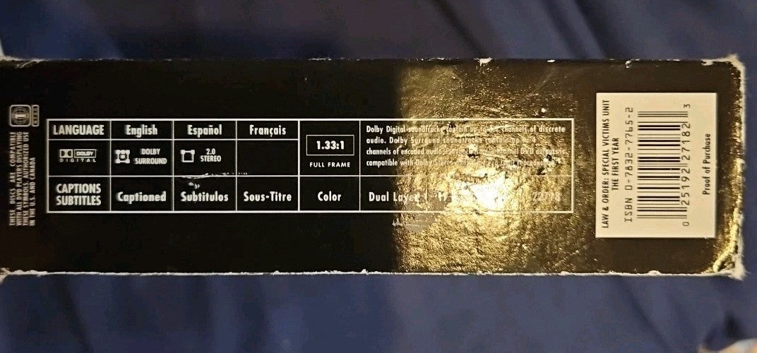 Law & Order-Special Victims Unit: the First Year (DVD, 1999)