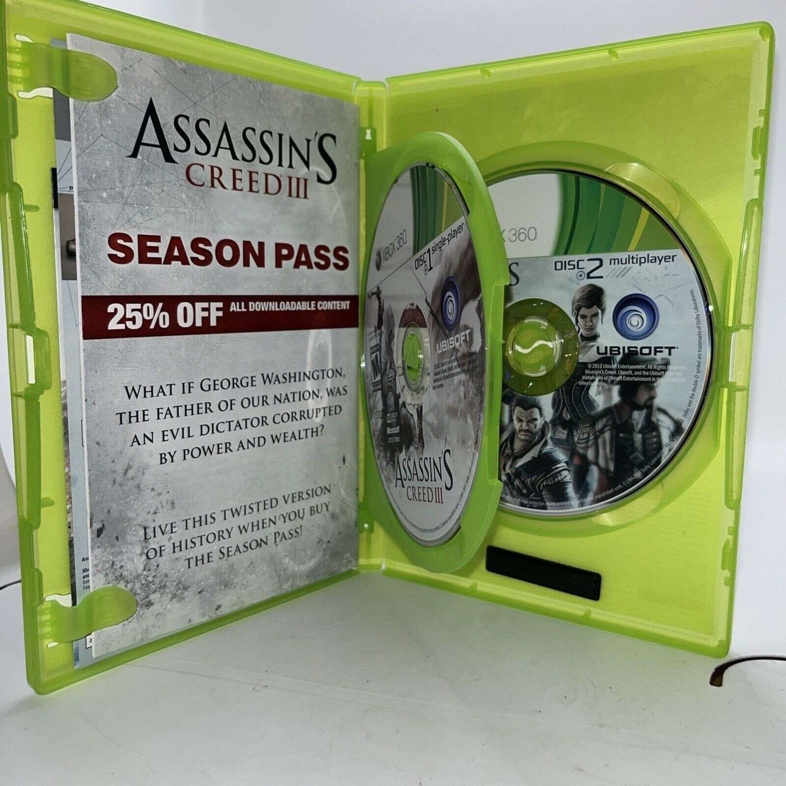 Assassin's Creed III 3 Walmart Edition (Microsoft Xbox 360, 2012) Complete