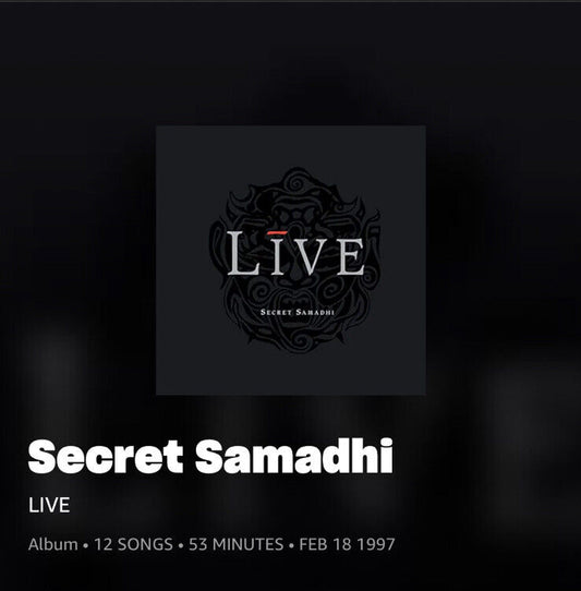 Vintage - Live / Secret Samadhi CD. 