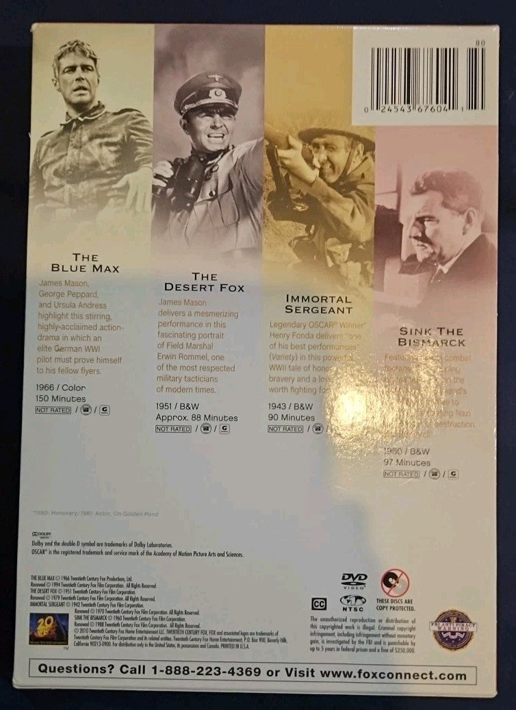 Studio Classics: Set 11 (DVD, 2010, 4-Disc Set, Fox 75th Anniversary)