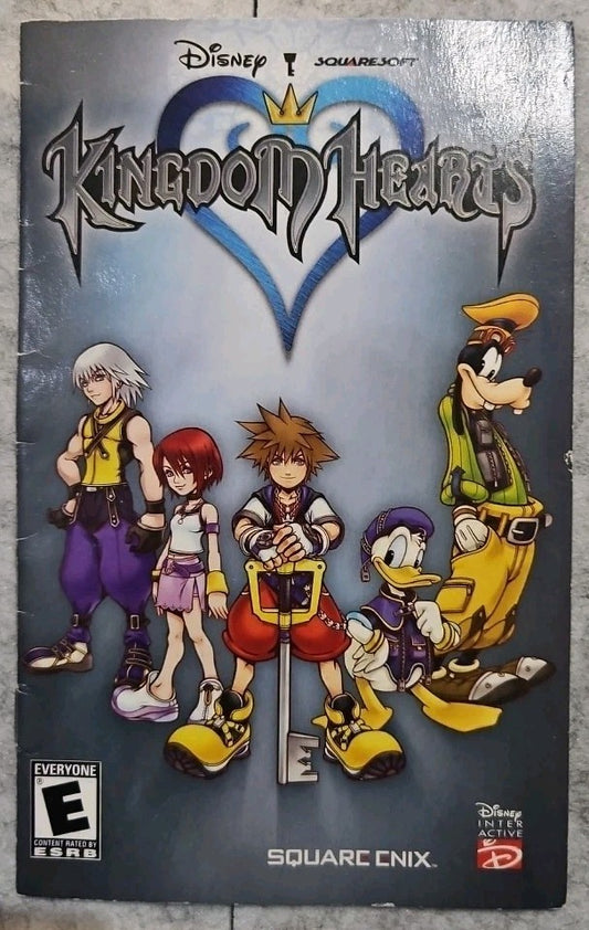 Kingdom Hearts Playstation 2 Game Manual With Reg Card