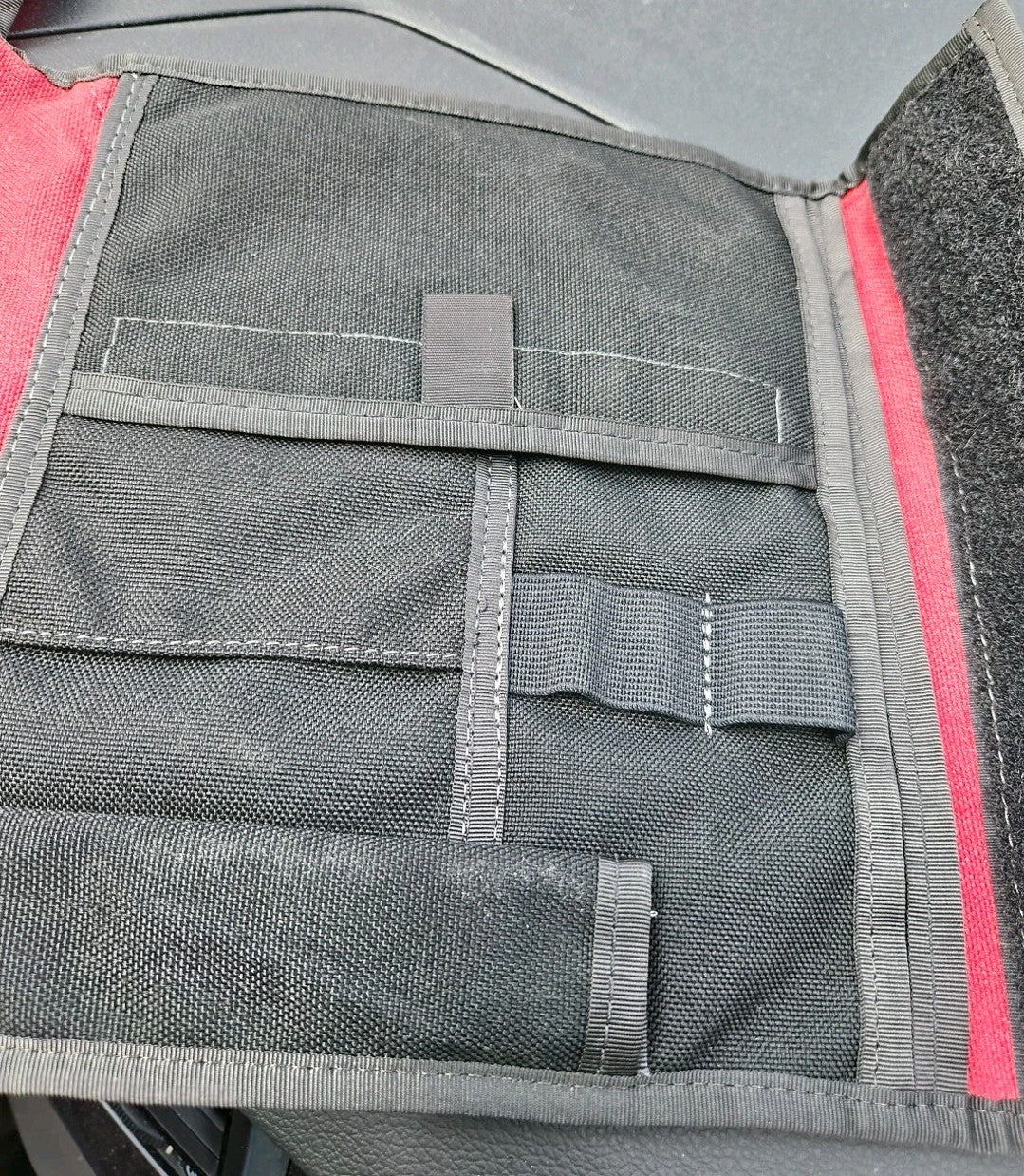 Red W/ White Line Diver Pouch