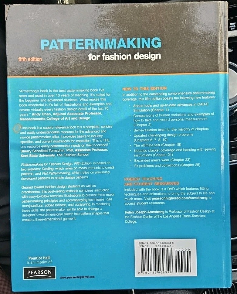 Patternmaking for Fashion Design by Helen Armstrong (2009, Hardcover)