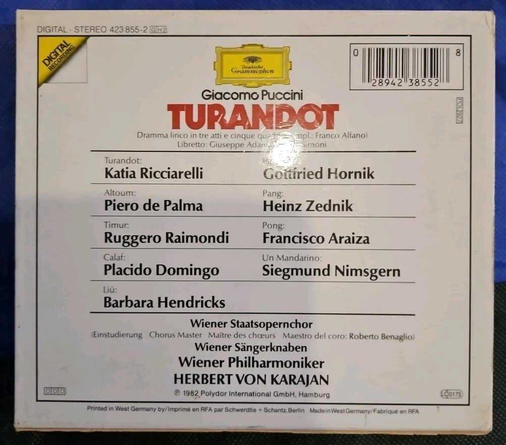 Turandot by Herbert von Karajan (CD, 1990)