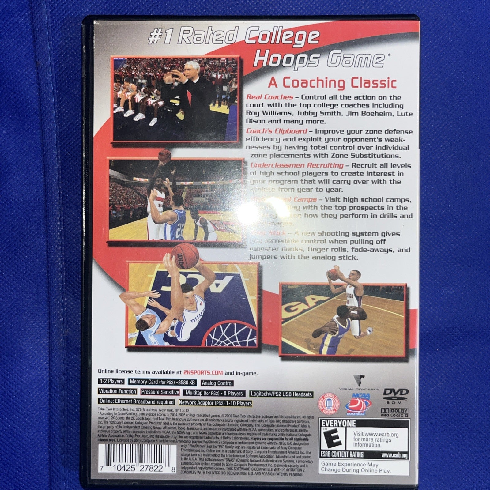 College Hoops 2K6 (PS2) Original Case + Manual + Tested Disc