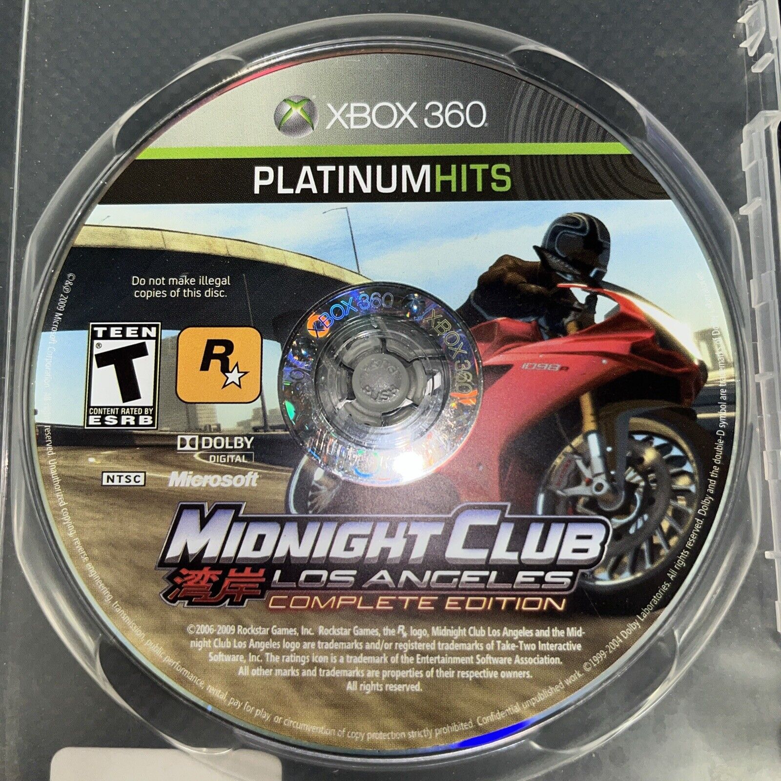 Midnight Club: Los Angeles  Complete Ed. (Platinum Hits) (XBox 360) Disc Only