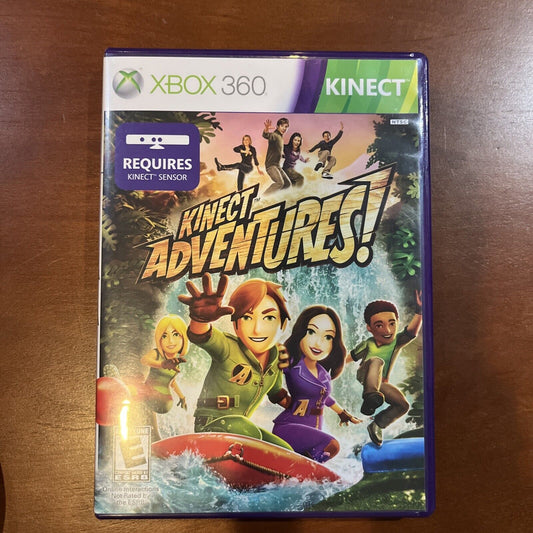 Kinect Adventures (Xbox 360) Tested. No scratches. CIB. New case.