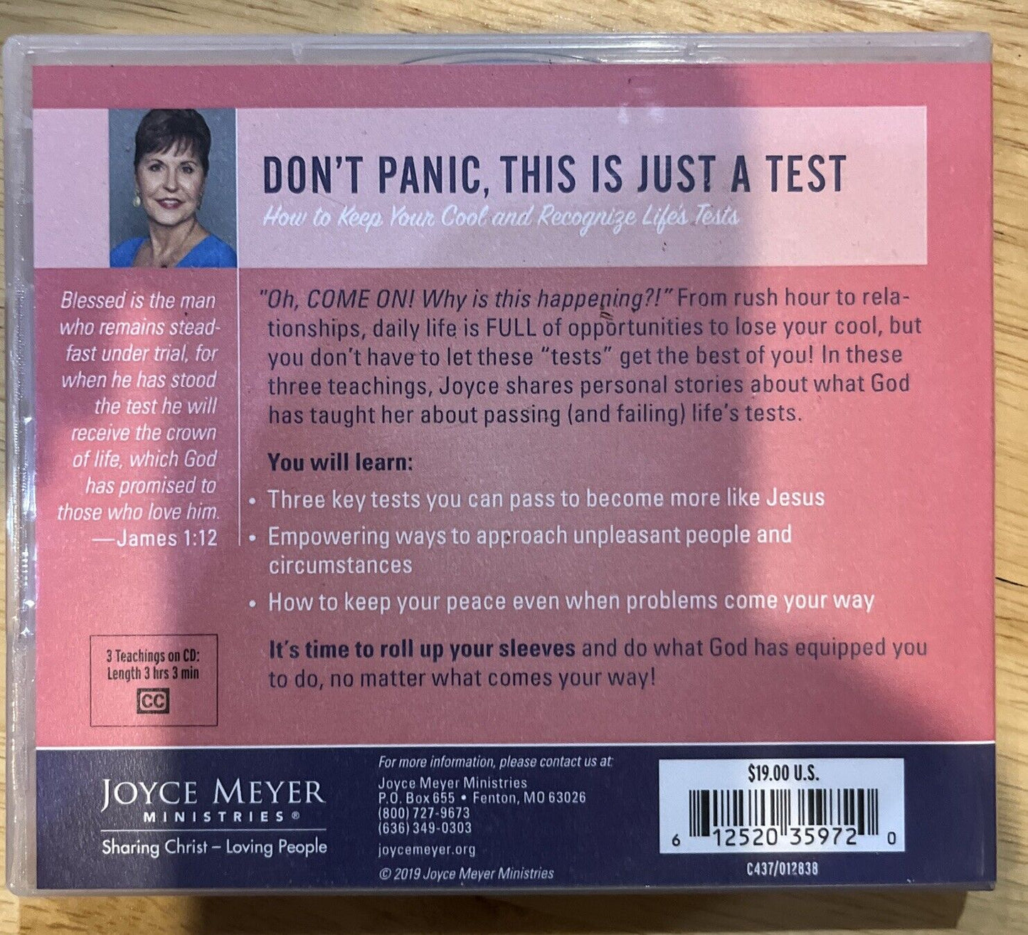 Joyce Meyer - Don’t Panic, This Is Just A Test Audio CD 2019 3-CD Teaching Serie