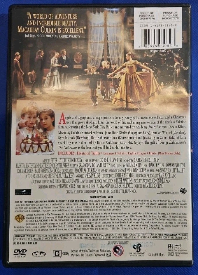 The Nutcracker - George Balanchine (DVD, 2008) Sealed