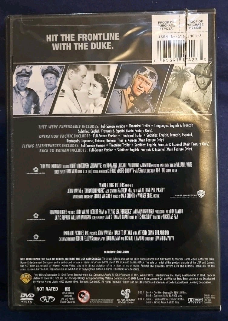 4 Film Favorites: John Wayne (DVD) Tested. No Scratches. New Case