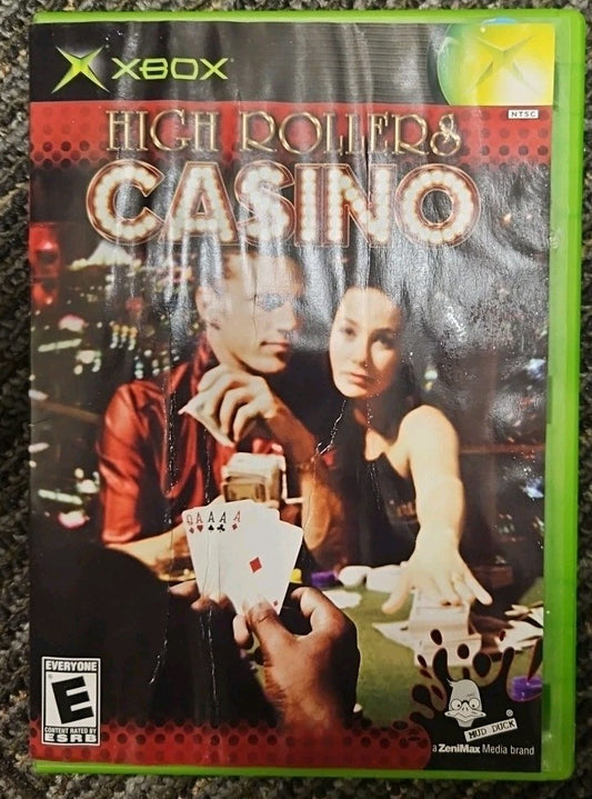 High Rollers Casino (Xbox) Tested. No Scratches. New Case. Damaged Artwork