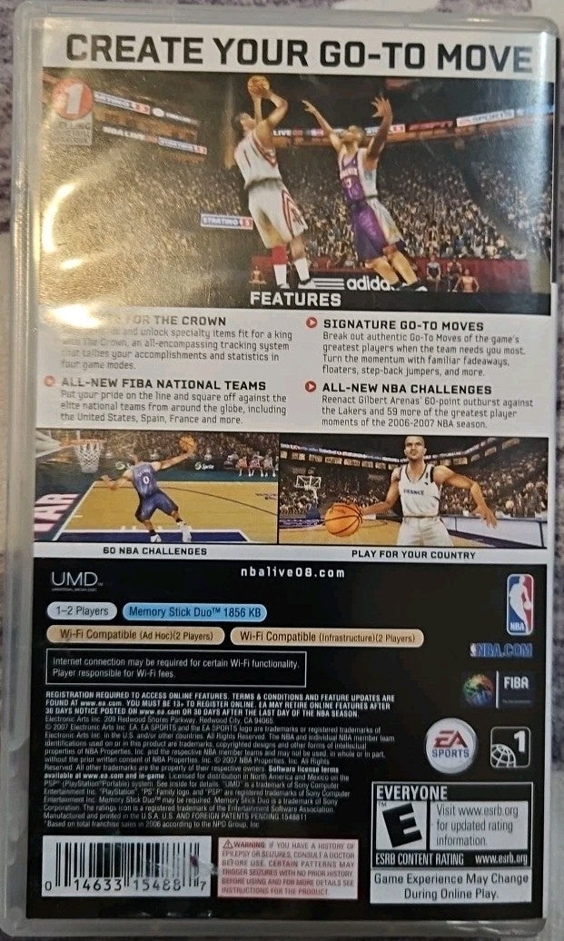 Nba Live 08 - PlayStation Portable (PSP) Tested