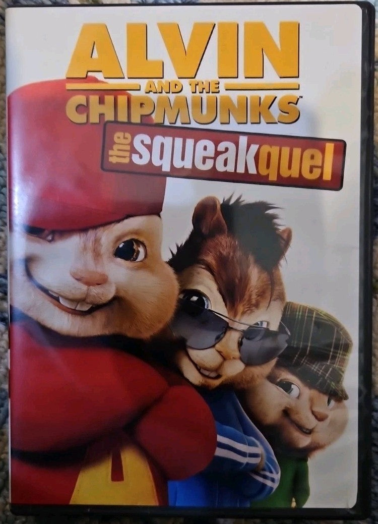 Alvin & the Chipmunks + Squeakquel + Squeak Along  (3- DVDs) Tested. New Cases. 