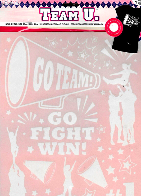 Team U. Iron On Flocked Transfer