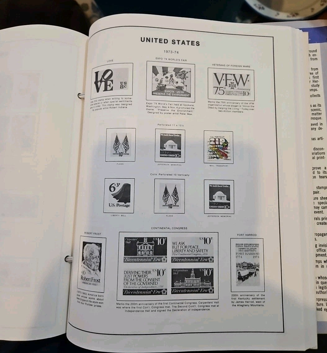 Hygrade AMERICA Stamp Collection Album W/ Some Stamps In Binder  1982