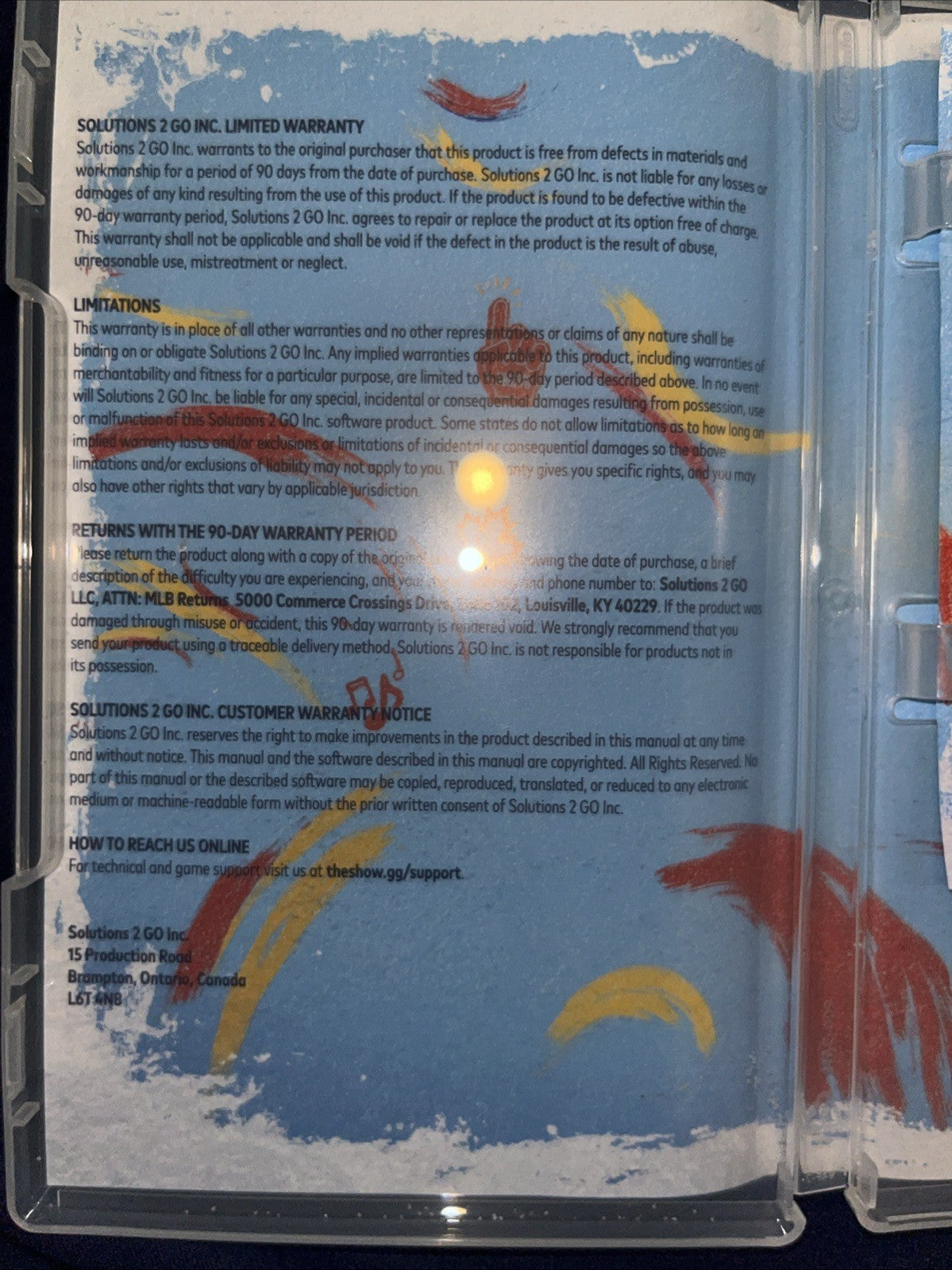 MLB The Show 24 - Nintendo Switch. No Game.  Case Artwork And Case Only.
