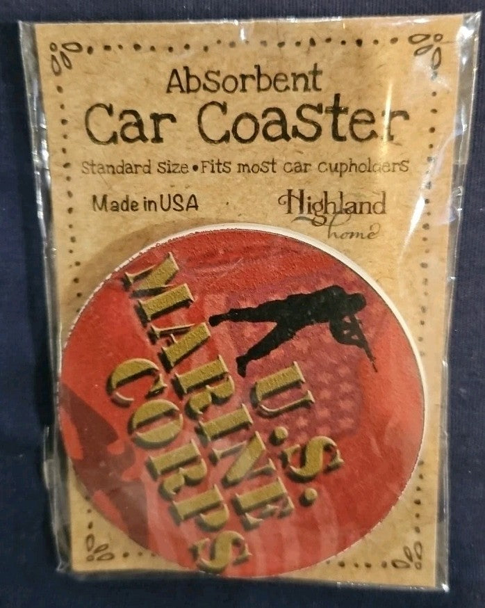 U.S. Marine Corps Absorbent Car Coaster