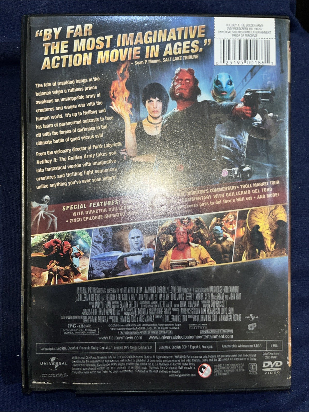 Hellboy II: the Golden Army (DVD, 2008) Tested. New Case. Resealed