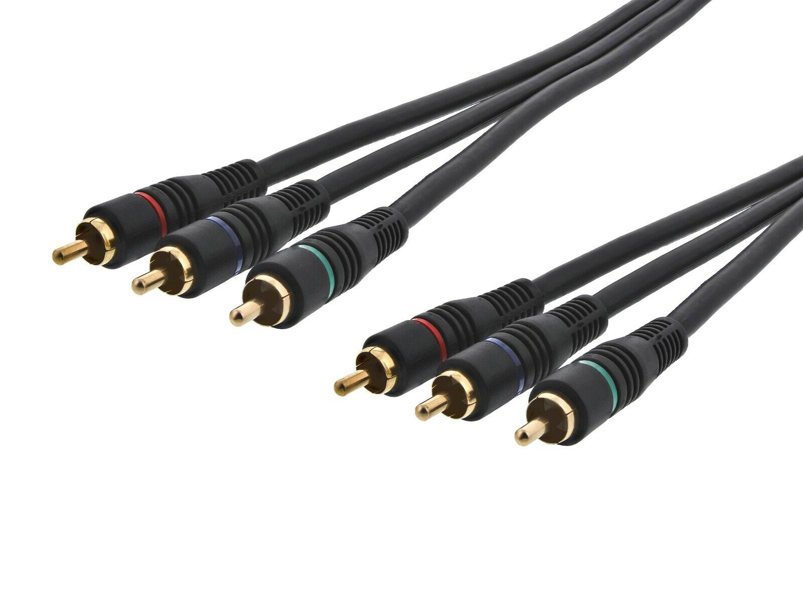 GE 6ft Red Green Blue (RGB) RCA M2M Composite Braided Cable