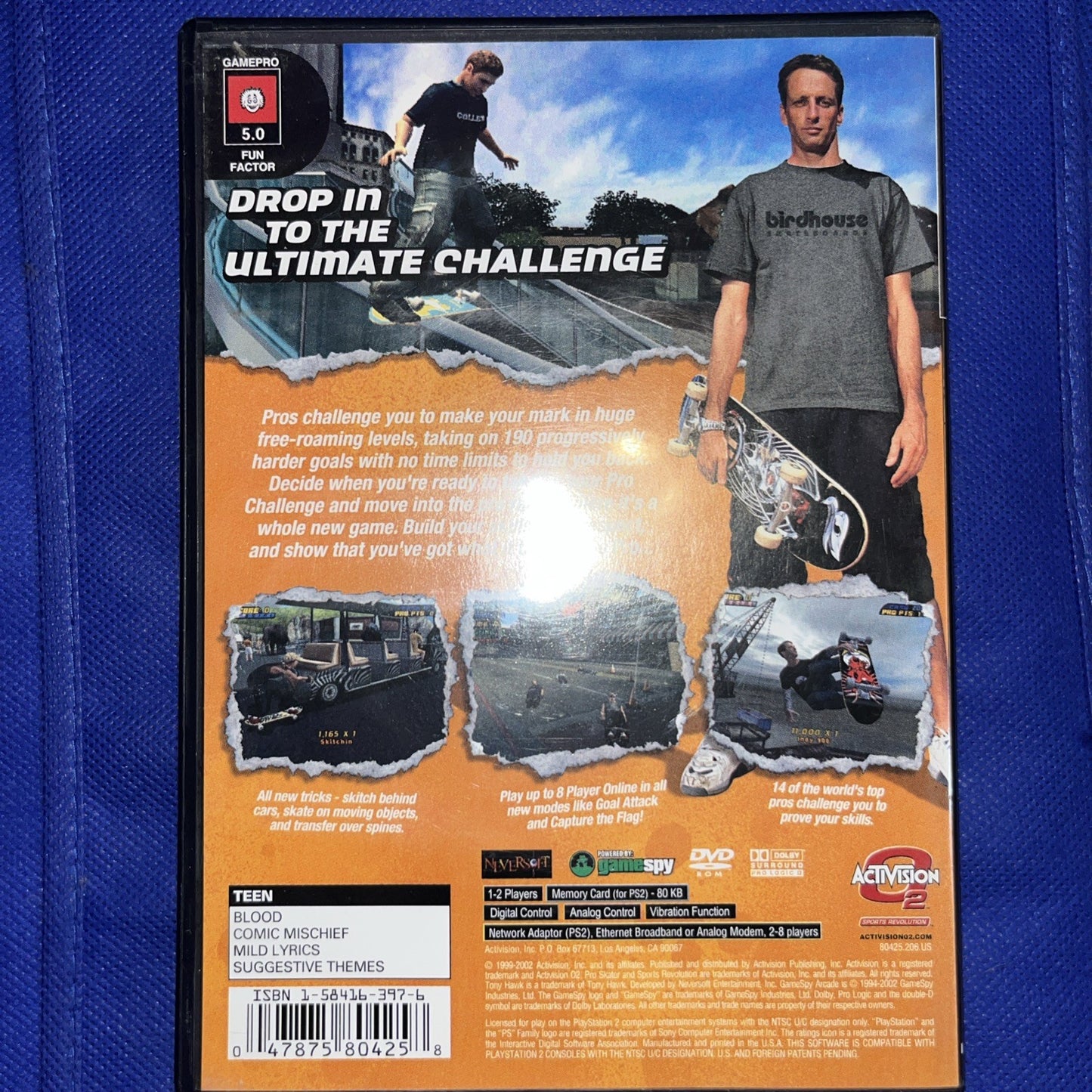 Tony Hawk's Pro Skater 4 (PS2) Mint. Original Case + Manual + Reg Card. Tested