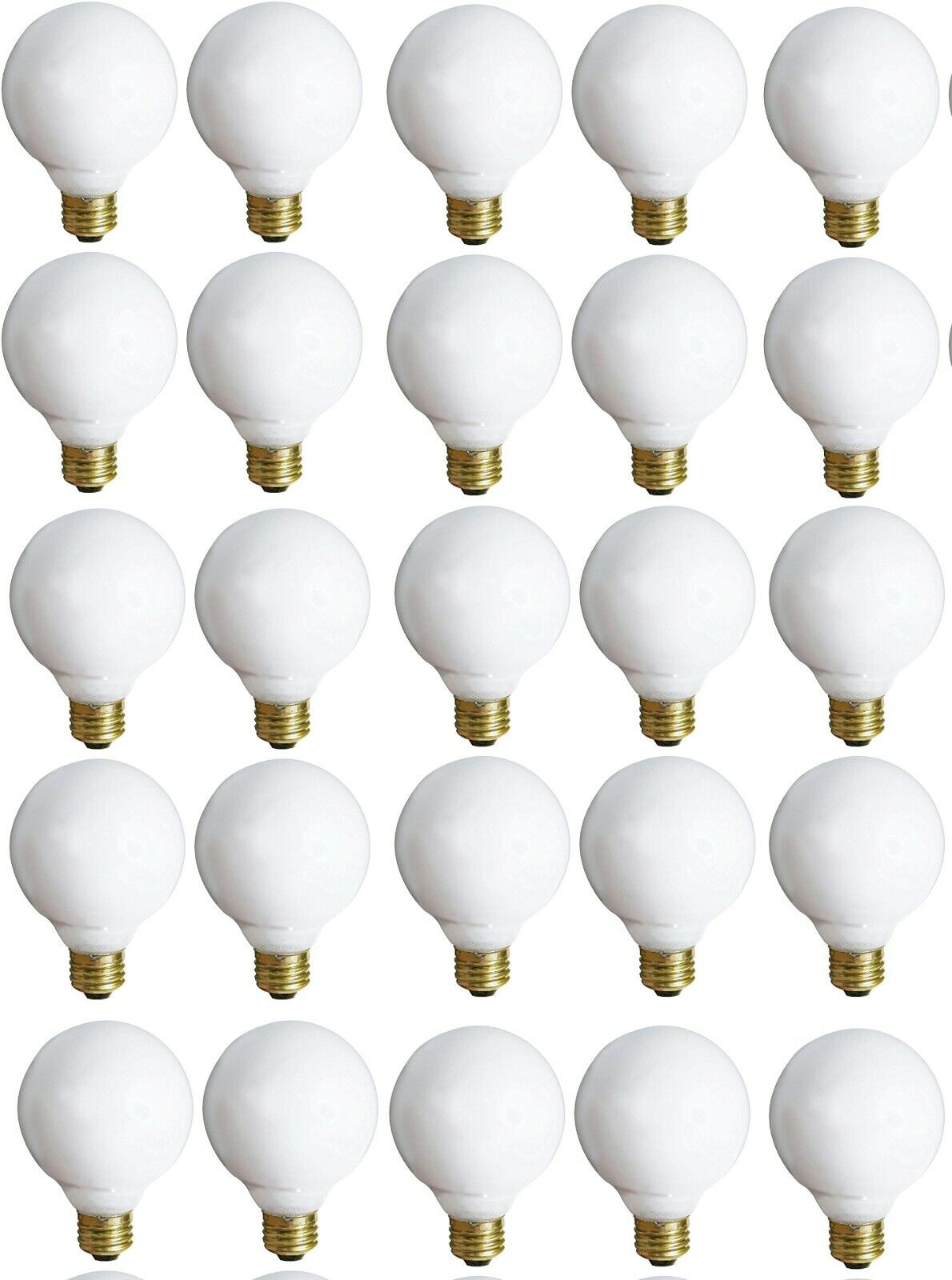  25 Pack - E12 25w Translucent White Candelabra Bulbs