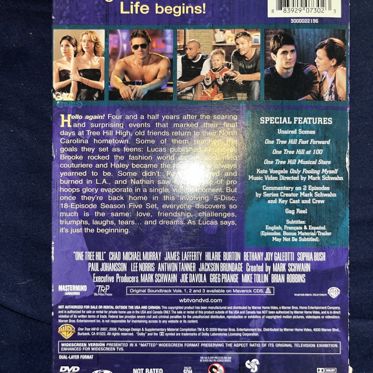 One Tree Hill - The Complete Fifth Season (DVD, 2009, 5-Disc Set)