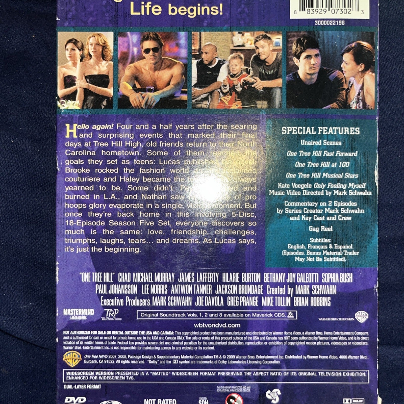 One Tree Hill - The Complete Fifth Season (DVD, 2009, 5-Disc Set)