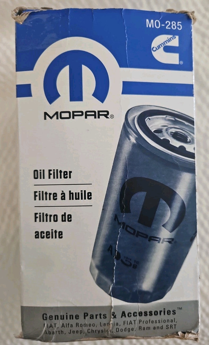 1989-2020 Dodge Ram Cummins5.9L 6.7L Diesel Oil Filter OEM# 5083285AA MO-285