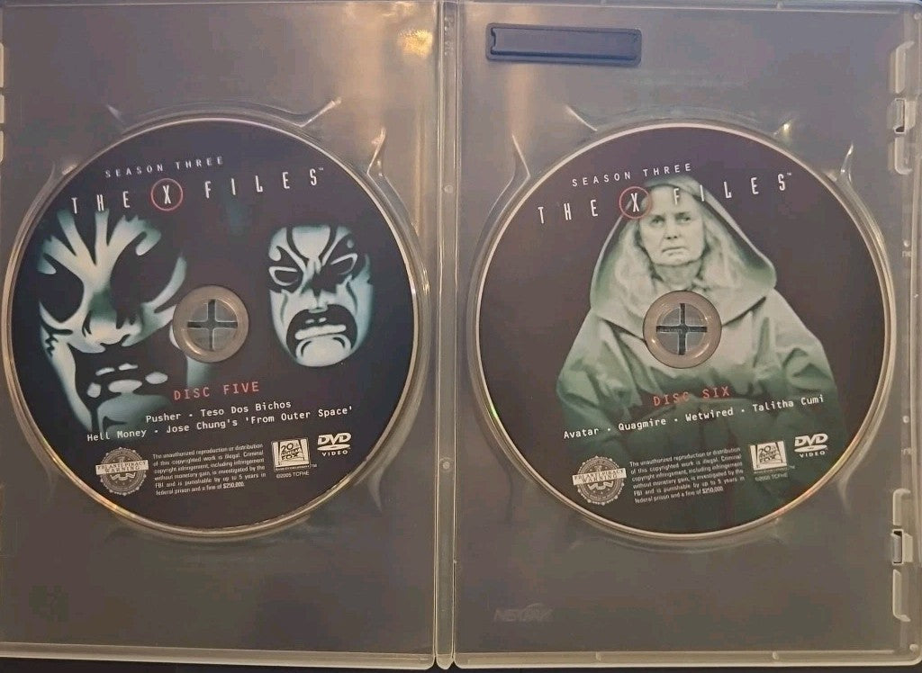 The X-Files Complete Third Season (DVD) Missing Disc 1 [Discs 2,3,4,5,6 Only]