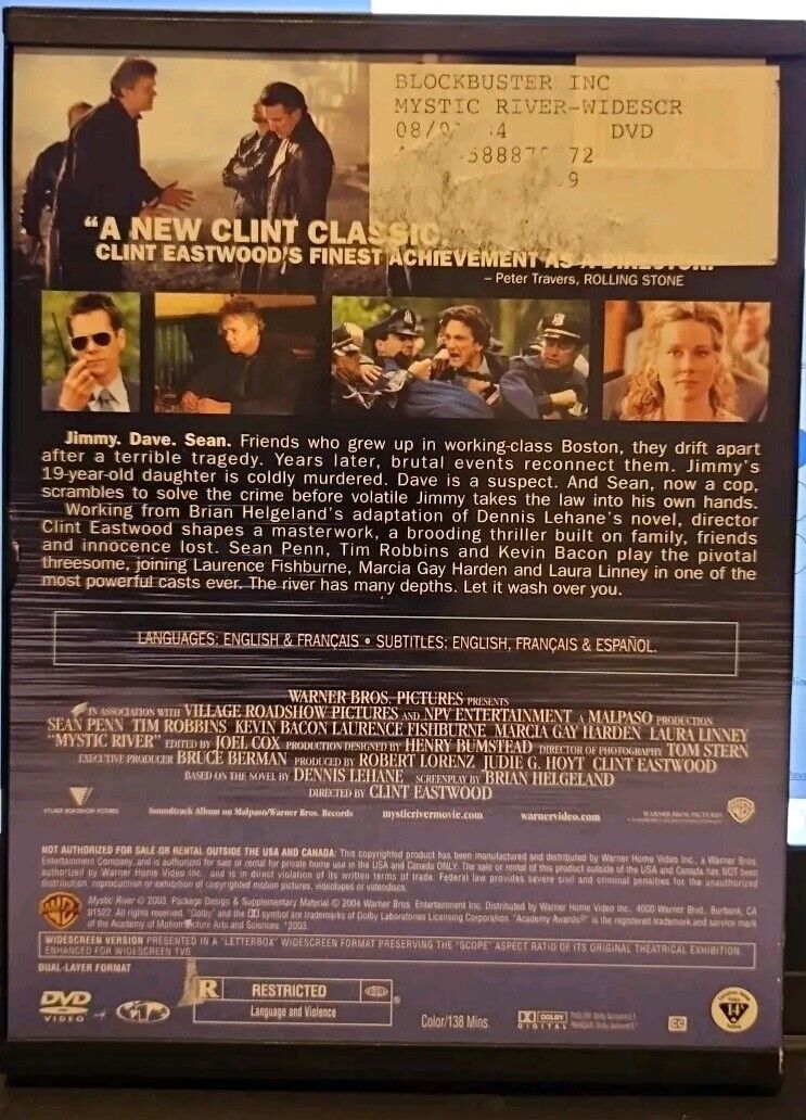 Mystic River (DVD, 2004, Widescreen)