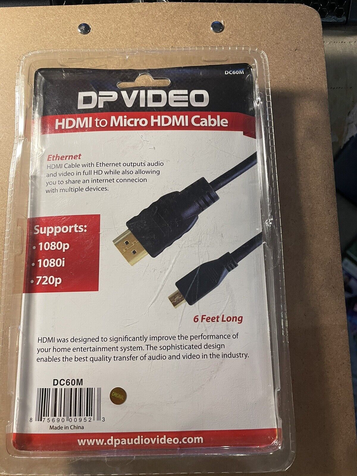DP Video HDMI to Micro HDMI Cable