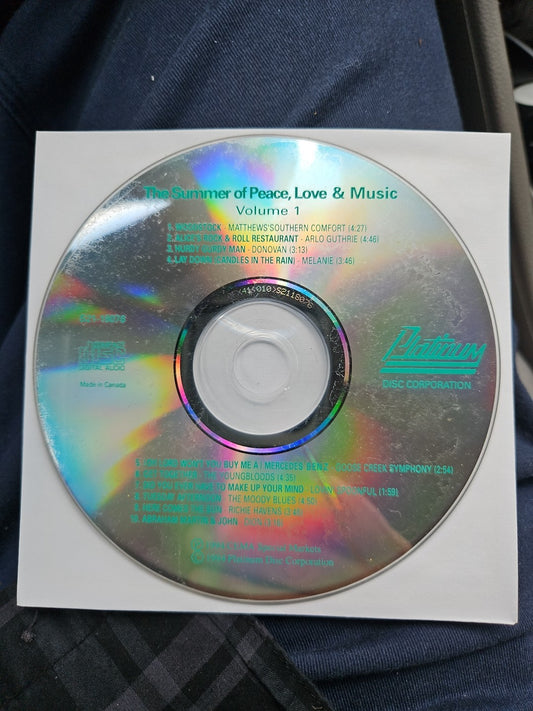 Summer of Peace, Love & Music, Vol. 1 by Various Artists (CD) Disc Only. Tested